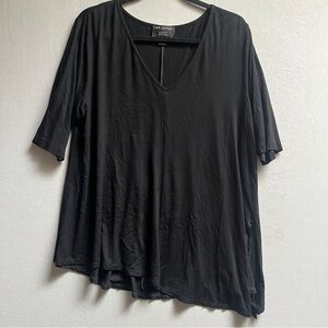 St. John Luxury V-Neck Tunic - Sz L - Nordstrom Exclusive Black Knit